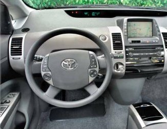 inside of a Toyota Prius